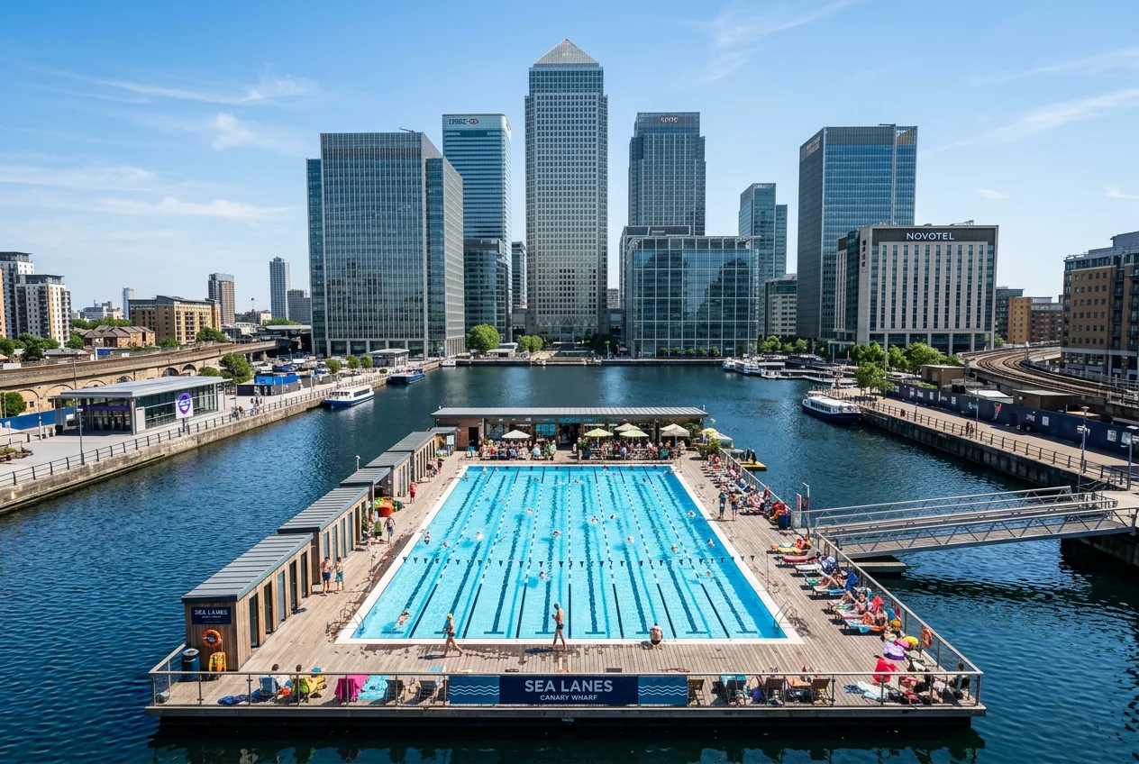 Sea Lanes Canary Wharf in London